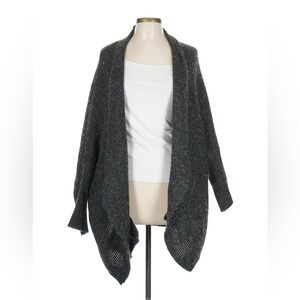 Anthropologie Sleeping On Snow Gray Open Front Sweater